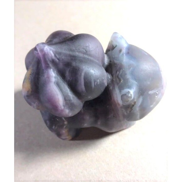Fluorite Bulbasaur Carving - Picture 1 of 5